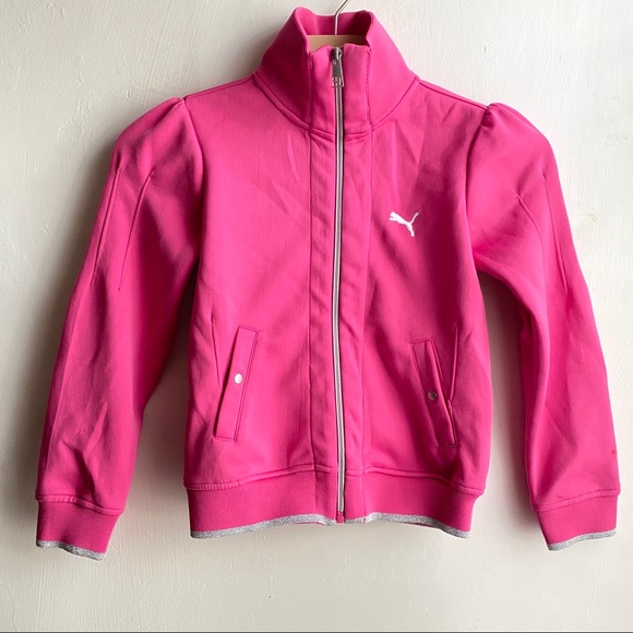 Puma Other - Puma Girls HotPink Silver Zip Jacket